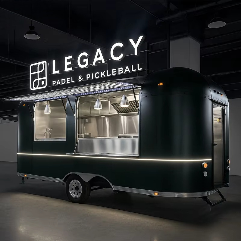 Food Truck With Snacks - عربة طعام متنقلة جديدة من الفولاذ