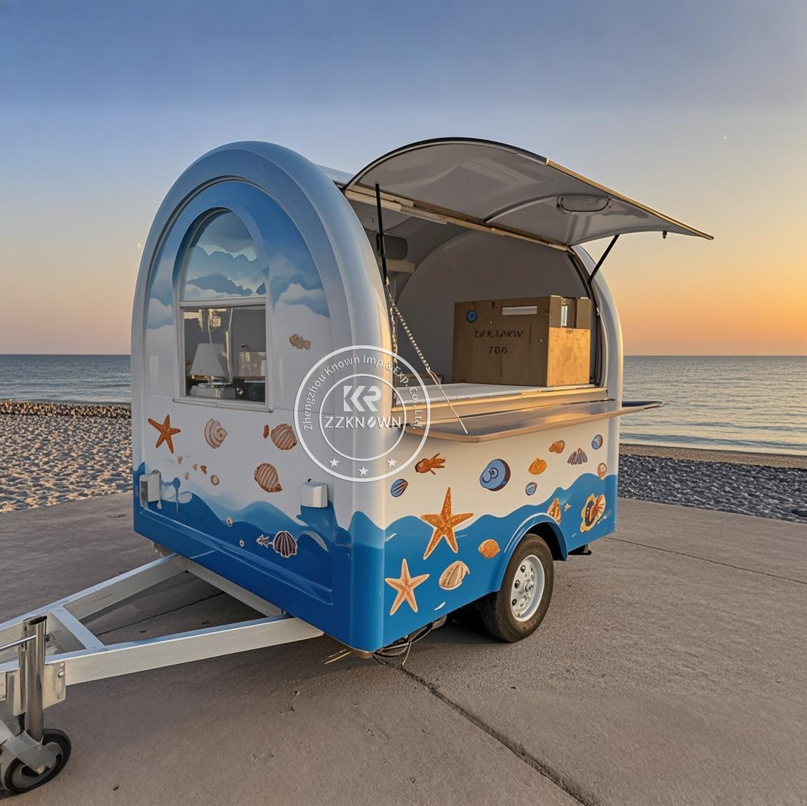 Food Truck With Snacks - عربة مقطورة للطعام، مقطورة تقديم الطعام