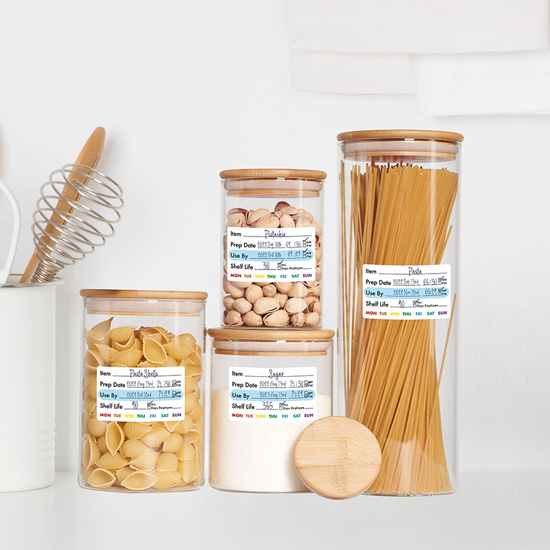 Food Snacks Label - 300 قطعة/لفة المطبخ تاريخ الغذاء بطاقة