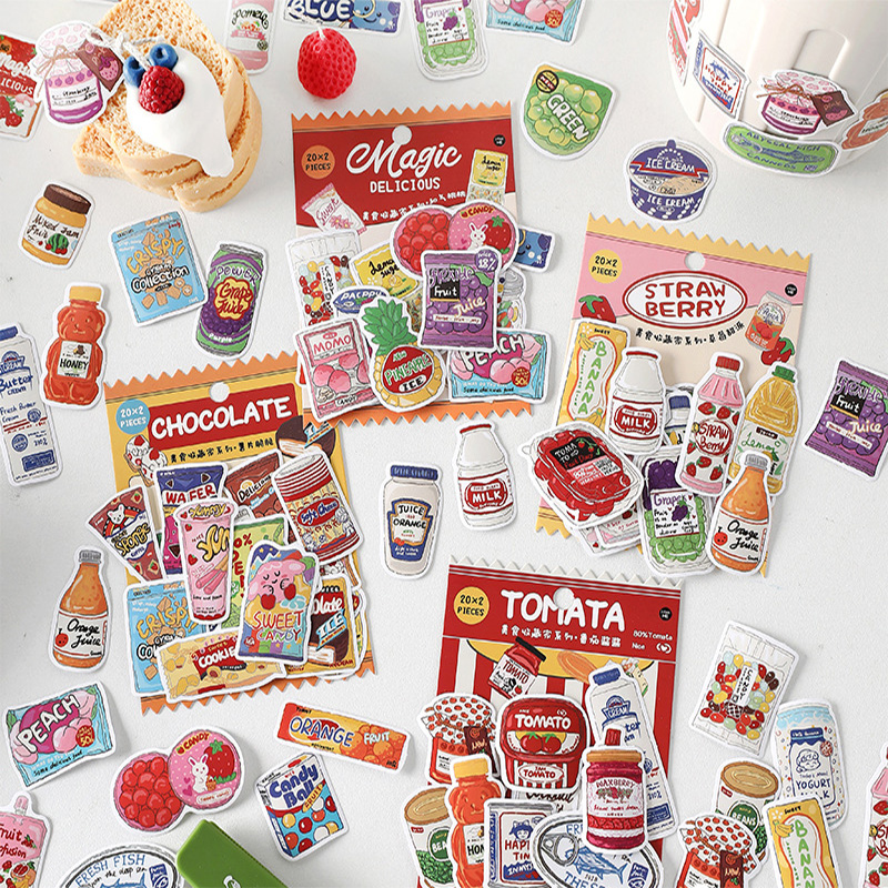Food Snacks Label - ملصقات طعام لطيفة، ملصقات وجبات سريعة