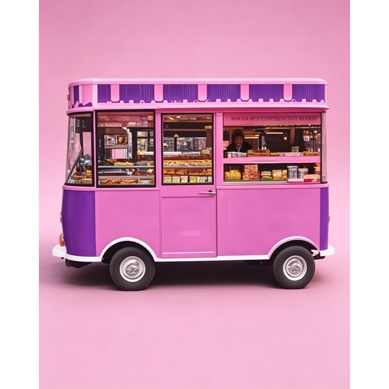 Food Truck With Snacks - عربة طعام كهربائية متعددة الوظائف عالية