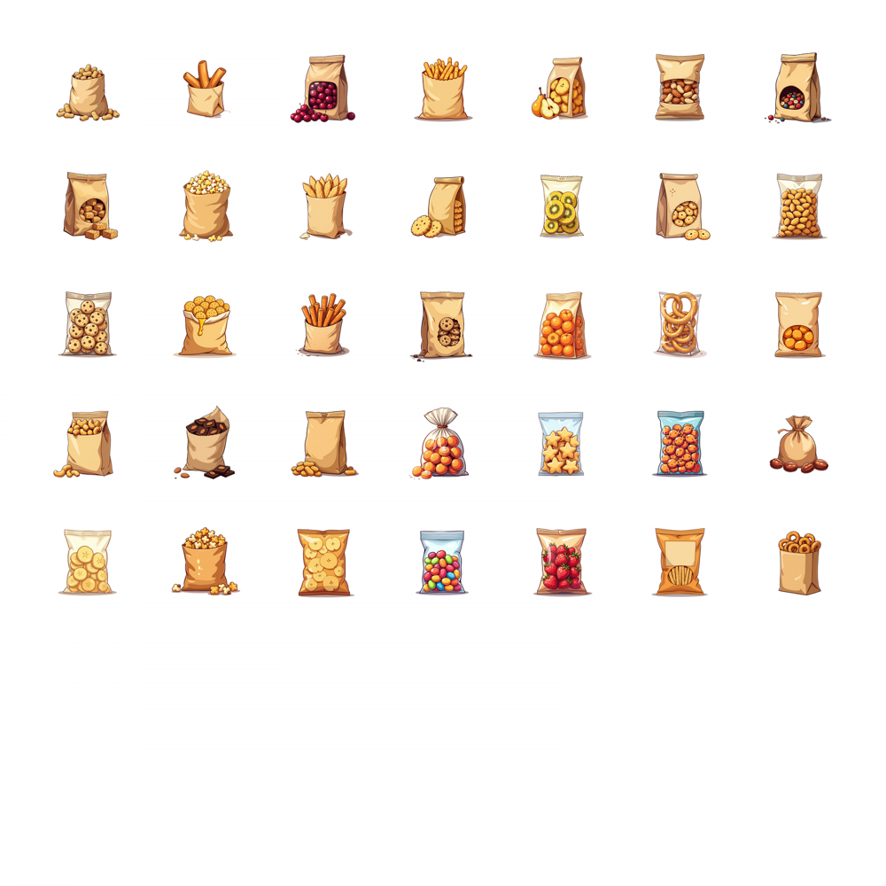 35 قطعة-100 قطعة الشارات مقرمش - مراجعة Food Snacks Label وسعره