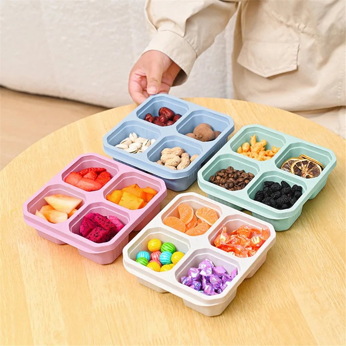 【عرض اليوم】~@ مجموعة من 4 حاوي - مراجعة Food Snacks To Buy وسعره