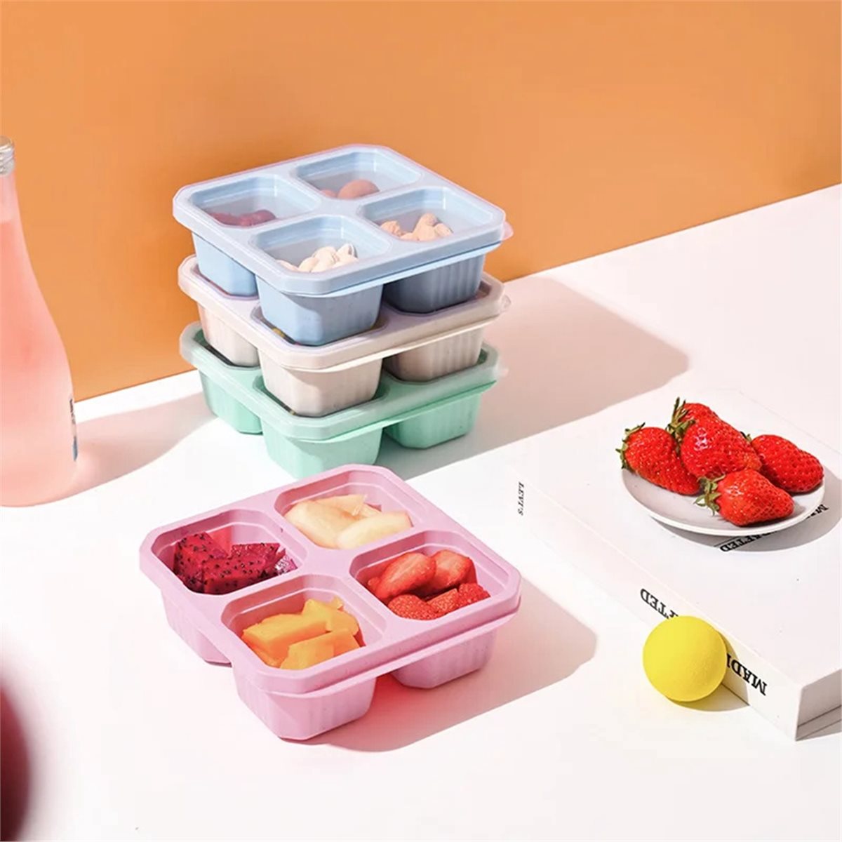 【عرض اليوم】~@ مجموعة من 4 حاوي - مراجعة Food Snacks To Buy وسعره