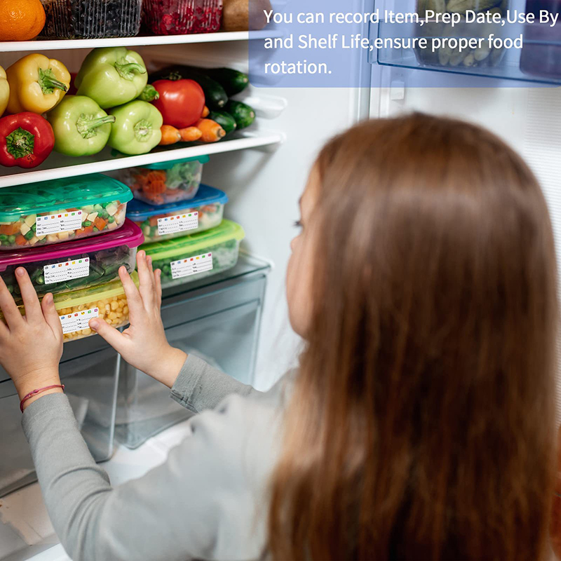 300 قطعة/لفة ملصقات تواريخ الط - مراجعة Food Snacks Label وسعره