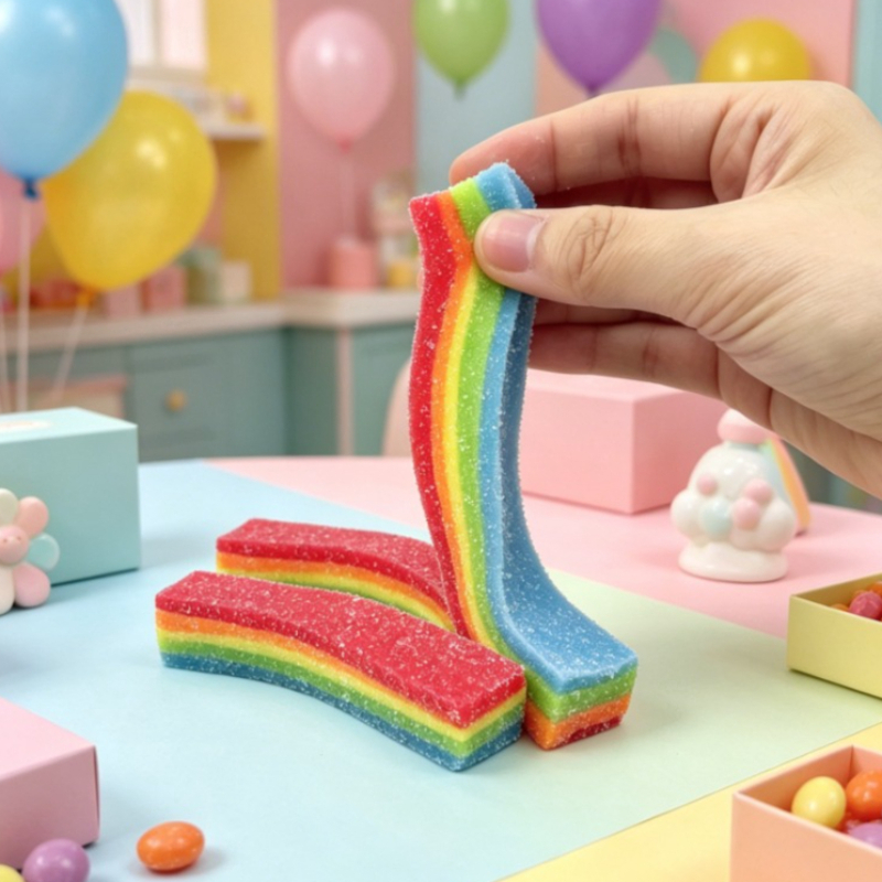كرة ضغط قوس قزح ناعمة قابلة لل - مراجعة Candy Sour Strip وسعره