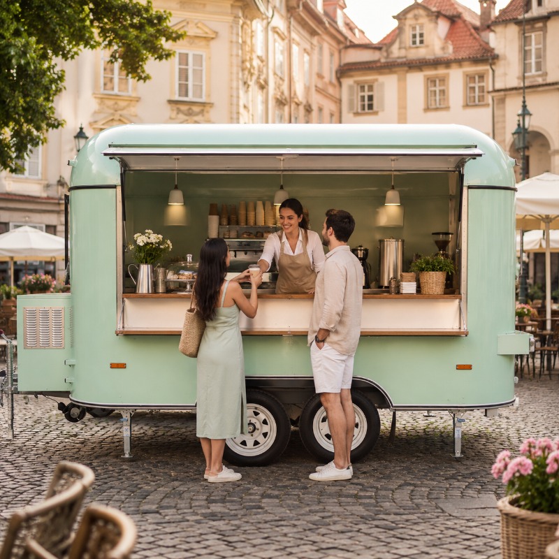 عربة طعام متنقلة مخصصة لتقديم  - مراجعة Food Truck With Snacks وسعره